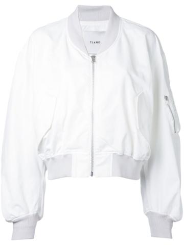 Clane Classic Bomber Jacket - White