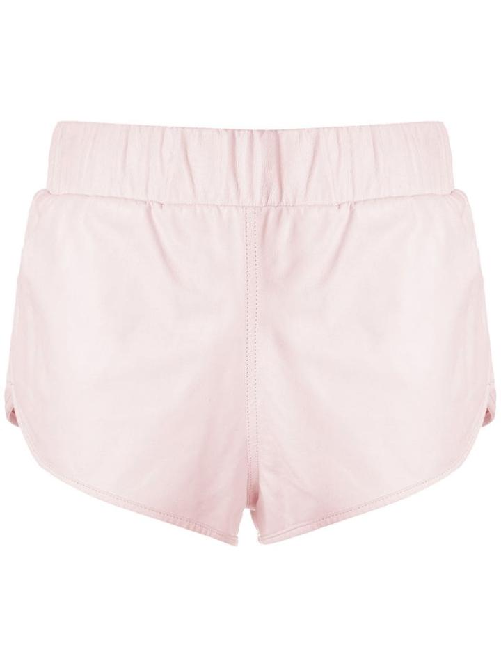 Andrea Bogosian Leather Shorts - Pink