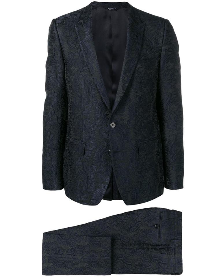 Dolce & Gabbana Baroque Two-piece Tailored Suit - Blue