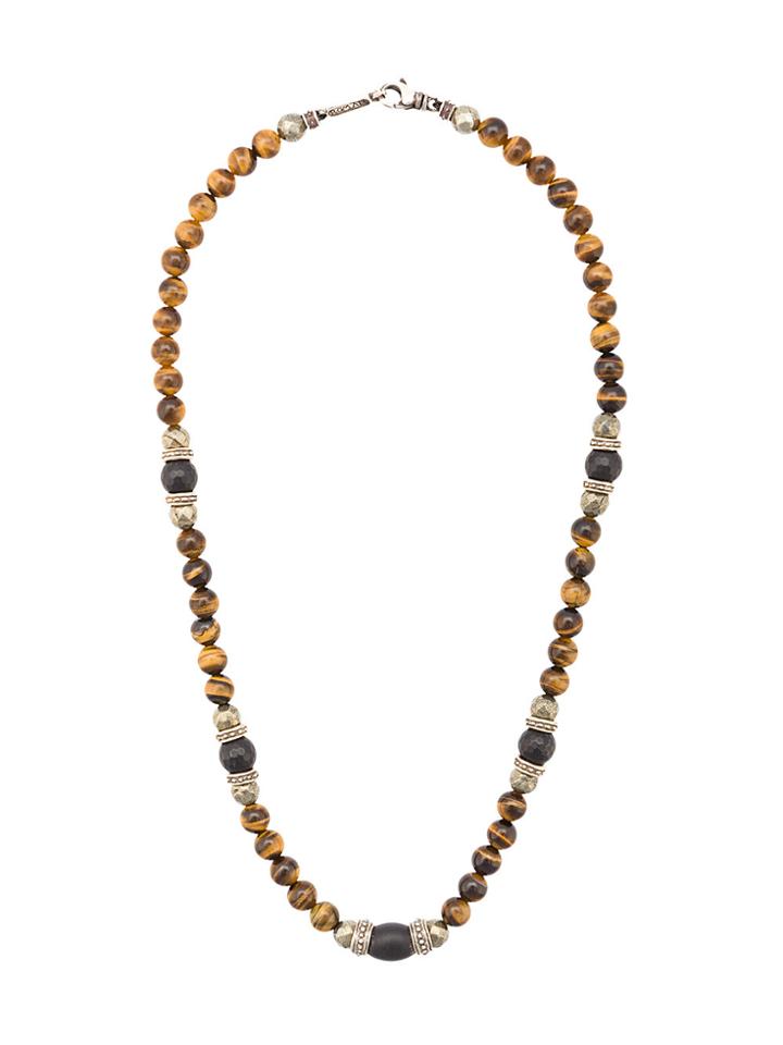 Roman Paul Beaded Necklace - Brown