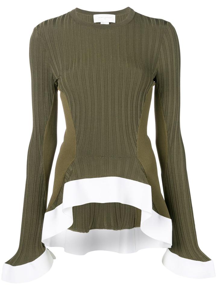 Esteban Cortazar Draped Knit Top - Green