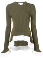 Esteban Cortazar Draped Knit Top - Green