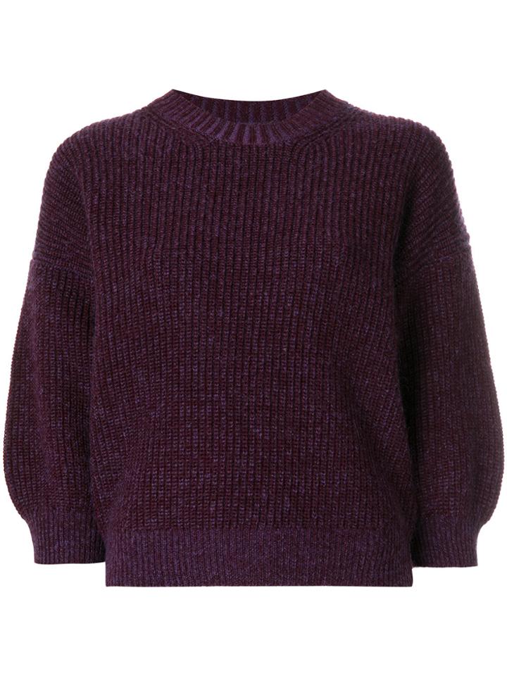 3.1 Phillip Lim Rib Knit Sweater - Pink & Purple
