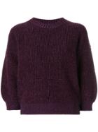 3.1 Phillip Lim Rib Knit Sweater - Pink & Purple