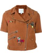 Mira Mikati Shortsleeved Leather Jacket