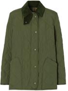 Burberry Diamond Quilted Barn Jacket - Green