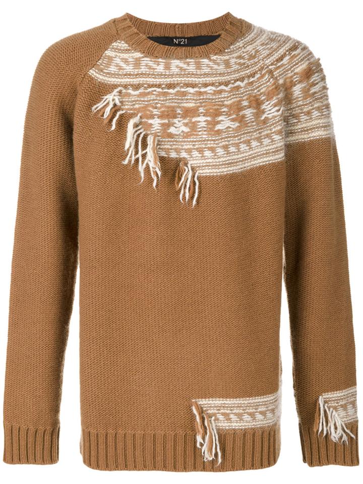 No21 Distressed Jumper - Brown