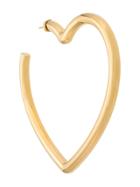 Balenciaga Oversized Heart Earring - Metallic