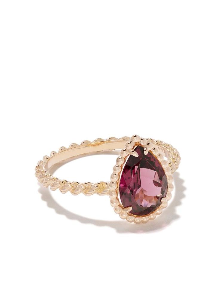 Boucheron 18kt Rose Gold Serpent Bohème Rhodolite Ring