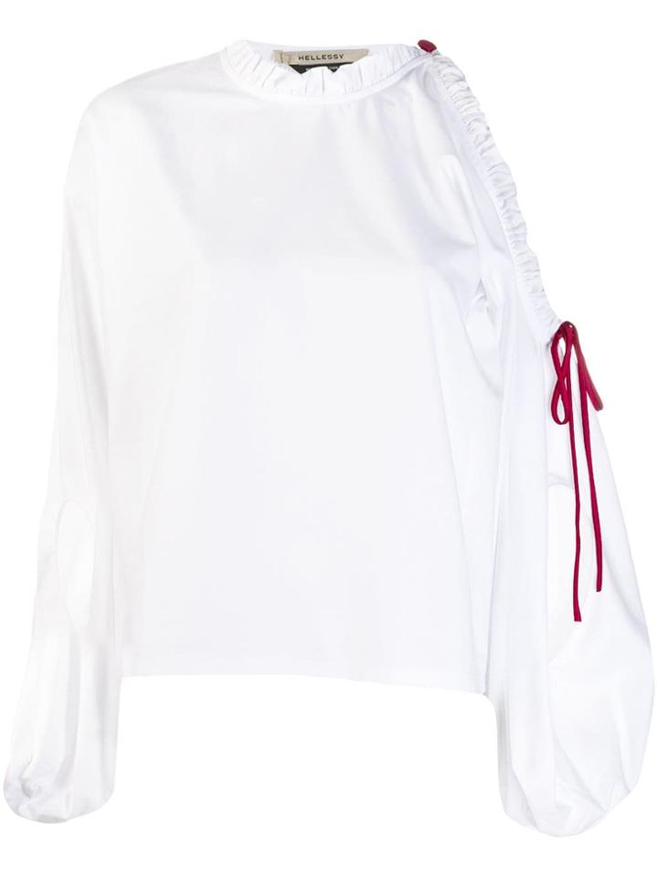 Hellessy Long-sleeved Ruffle Top - White