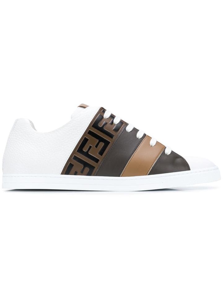 Fendi Ff Motif Sneakers - White