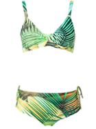 Lygia & Nanny Printed Triangle Bikini Set, Women's, Size: 50, Green, Polyamide/spandex/elastane