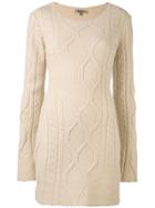 Yeezy Long-sleeved Knitted Dress - Nude & Neutrals