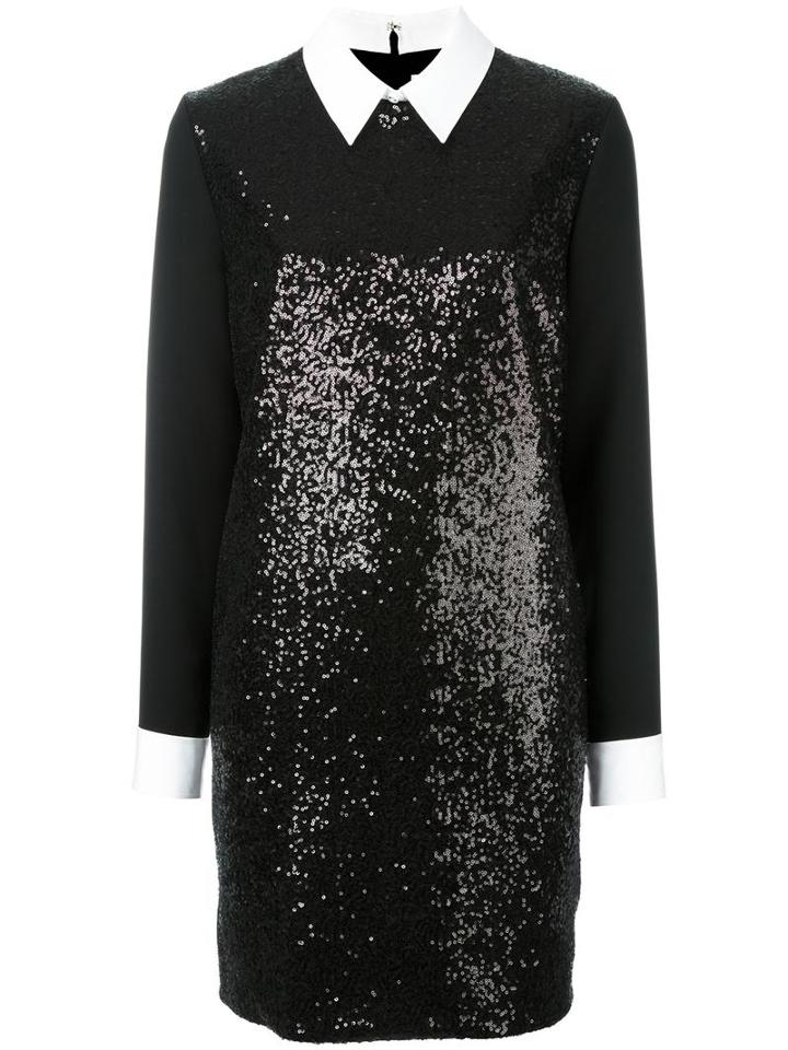 Victoria Victoria Beckham Sequin Embellished Dress, Women's, Size: 10, Black, Nylon/polyester/cotton/silk