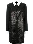 Victoria Victoria Beckham Sequin Embellished Dress, Women's, Size: 10, Black, Nylon/polyester/cotton/silk