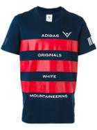 Adidas By White Mountaineering - Stripe Logo T-shirt - Men - Cotton/polyester - M, Blue, Cotton/polyester