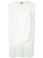 L'agence - V-neck Sleeveless Blouse - Women - Silk - L, White, Silk