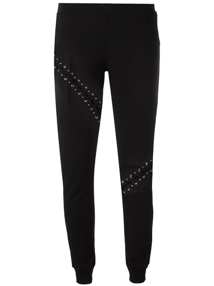 Philipp Plein 'luthrie' Track Pants, Women's, Size: Small, Black, Cotton/spandex/elastane/silk