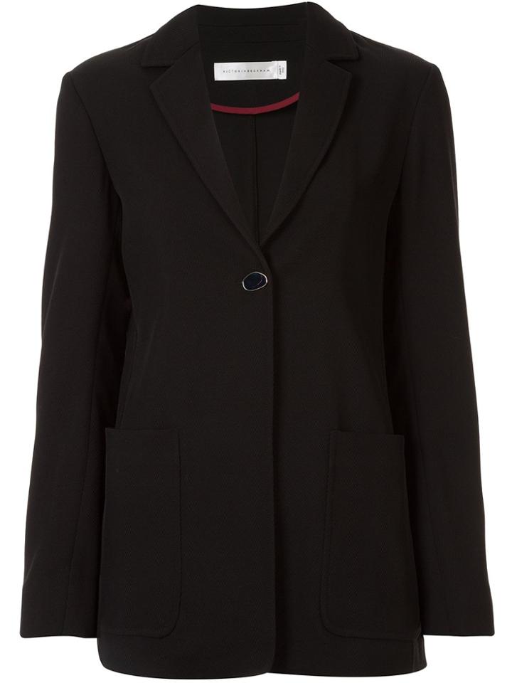 Victoria Beckham Soft Longline Blazer - Black