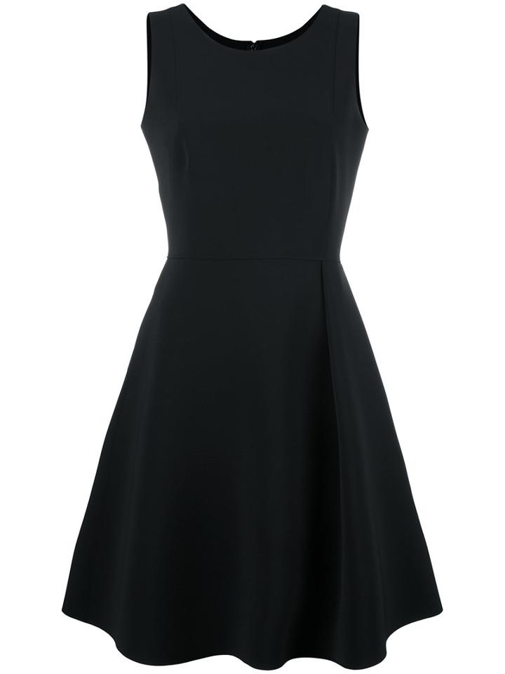 Emporio Armani Flared Dress, Women's, Size: 44, Black, Polyester/spandex/elastane