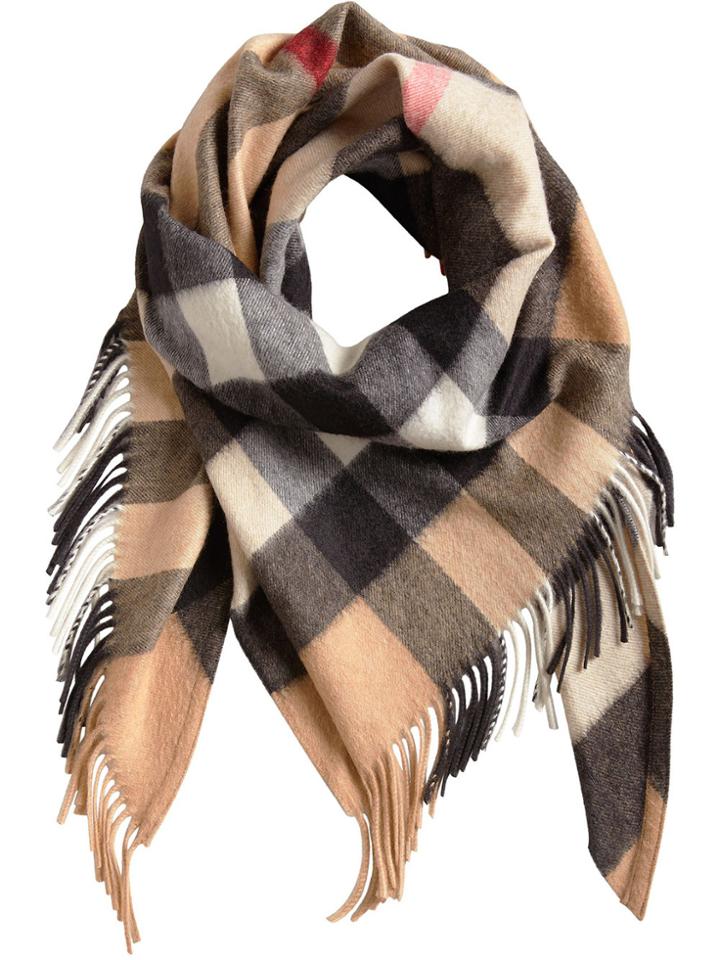 Burberry Cashmere Check Bandana - Nude & Neutrals