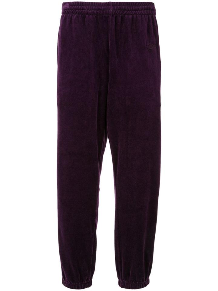 Supreme Velour Warm Up Pants - Purple