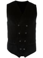 Dolce & Gabbana Velvet Waistcoat, Men's, Size: 52, Black, Cotton/viscose/virgin Wool
