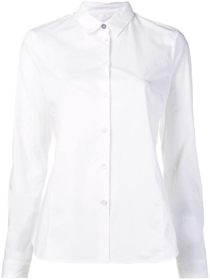 Ps Paul Smith Curved Hem Shirt - White