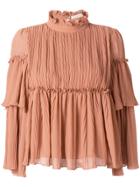 See By Chloé Ruffled Blouse - Pink & Purple