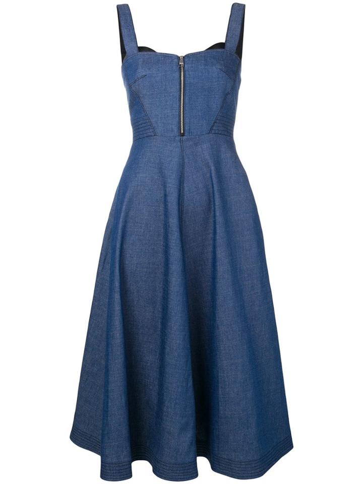 Karl Lagerfeld Flared Denim Dress - Blue