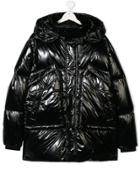 Dsquared2 Kids Teen Pvc Padded Coat - Black