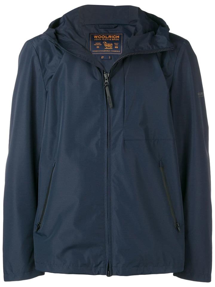Woolrich Navy Rain Jacket - Blue