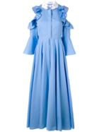 Vivetta - Pleated Shirt Dress - Women - Cotton - 40, Blue, Cotton