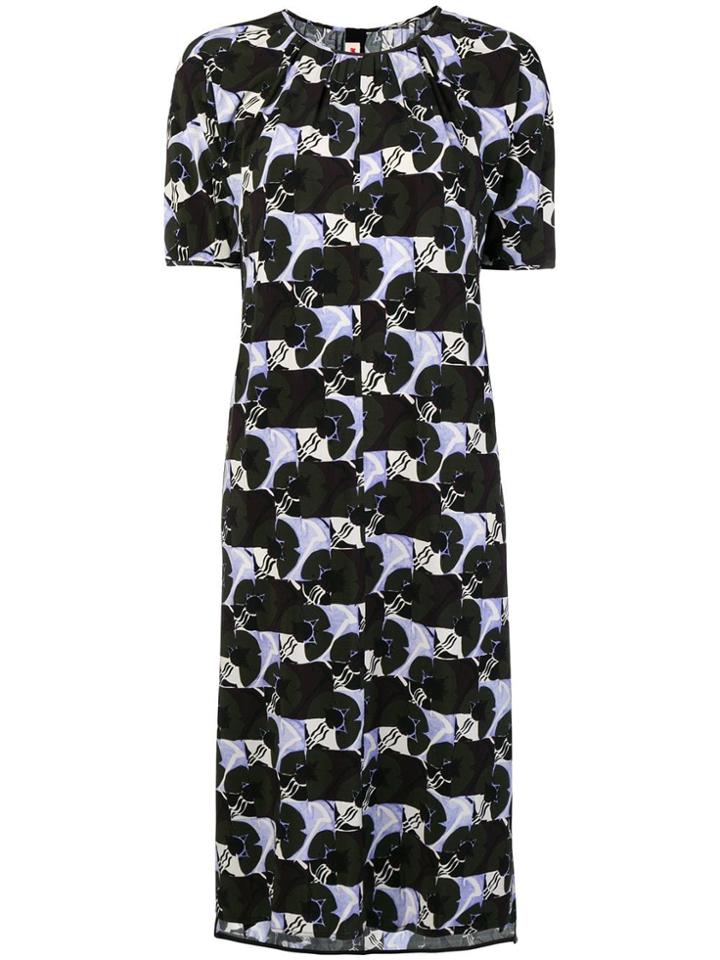 Marni Patterned T-shirt Dress - Brown