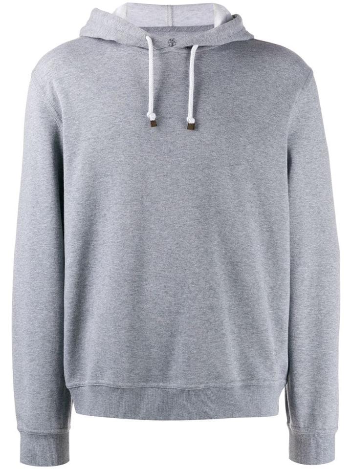 Brunello Cucinelli Regular Fit Hooded Sweatshirt - Grey