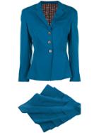 Jean Paul Gaultier Vintage Asymmetric Skirt Suit - Blue