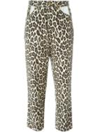 Jean Paul Gaultier Vintage Leopard Print Jeans, Women's, Size: 40, Nude/neutrals