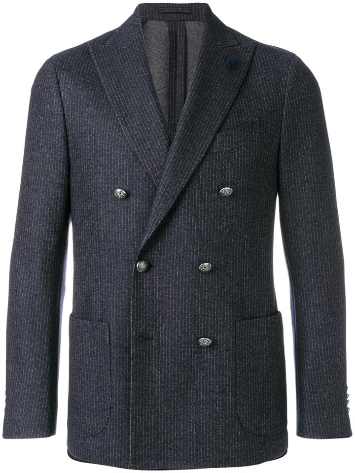 Lardini Double-breasted Blazer - Blue