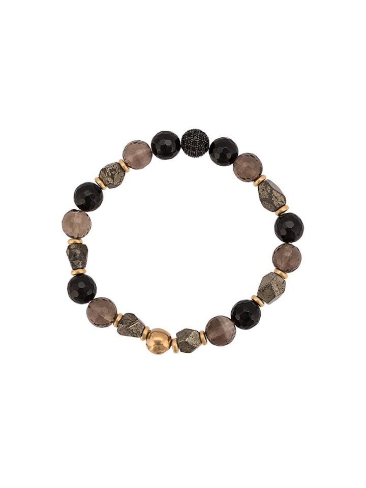 Nialaya Jewelry Beaded Wristband - Brown
