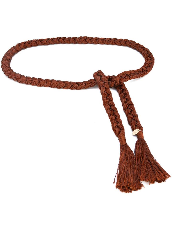 Forte Forte - Braided Belt - Women - Nylon - One Size, Brown, Nylon