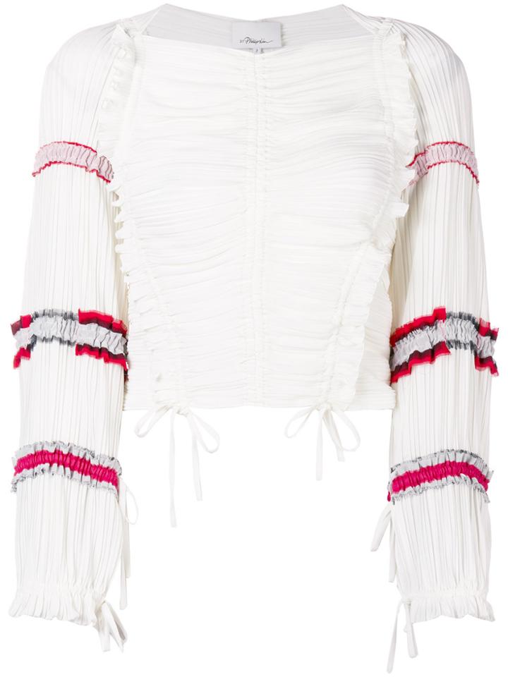 3.1 Phillip Lim Ruched Front Blouse - White