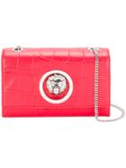 Versus Crocodile Effect Shoulder Bag - Red