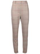 Zimmermann Checkered High Waisted Trousers - Brown