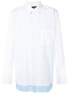 Comme Des Garçons Homme Plus Polka Dot Layered Hem Shirt - White