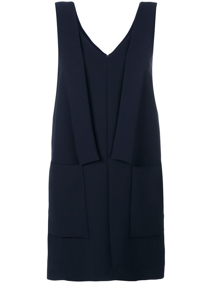 Victoria Beckham - Sleeveless Panelled Dress - Women - Silk/polyester - 8, Blue, Silk/polyester