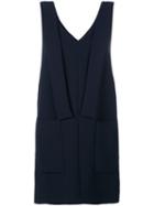 Victoria Beckham - Sleeveless Panelled Dress - Women - Silk/polyester - 8, Blue, Silk/polyester