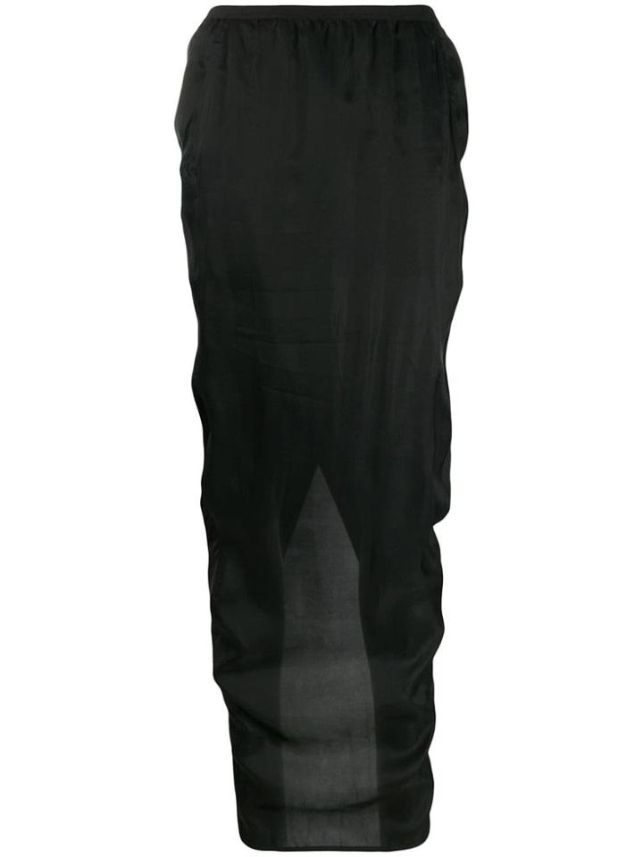 Rick Owens Draped Maxi Skirt - Black