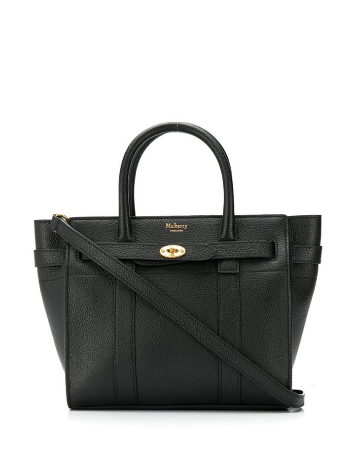 Mulberry Mini Zipped Bayswater Tote - Black