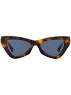 Jimmy Choo Eyewear Tortoiseshell Sunglasses - Brown