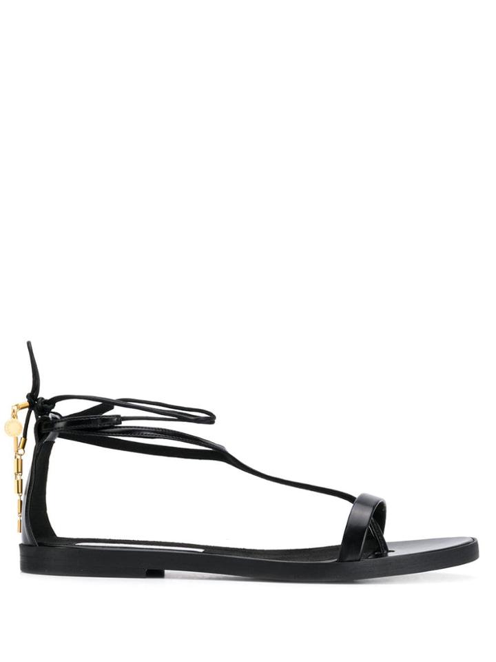 Stella Mccartney Wrap Around Flat Sandals - Black
